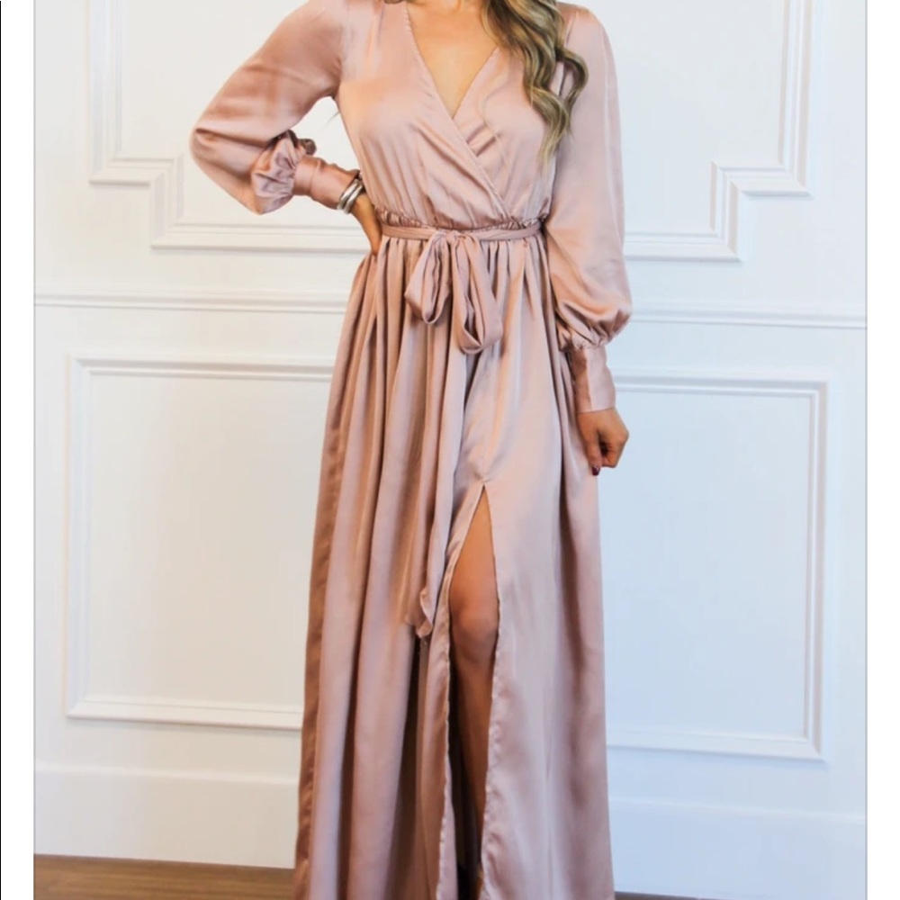Bella And Bloom Boutique winter beauty maxi dress long sleeves